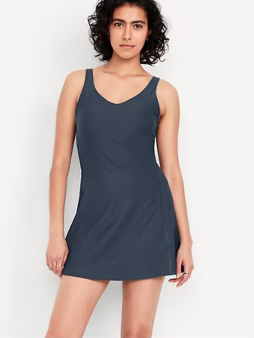 Old Navy Active Powersoft Built-In Bra Top in Dark Gray Blue